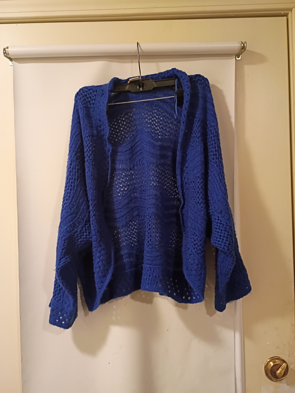 Ruby Rd. Open Knit Cobalt Blue Cardigan